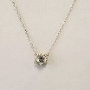 2.18 g Sterling Silver 14K Gold Quartz Necklace